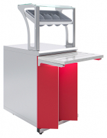 Прилавок для столовых приборов и подносов Luxstahl ПП (С)-600 Premium Origami