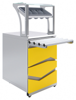 Прилавок для столовых приборов и подносов Luxstahl ПП (С)-600 Premium Zigzag